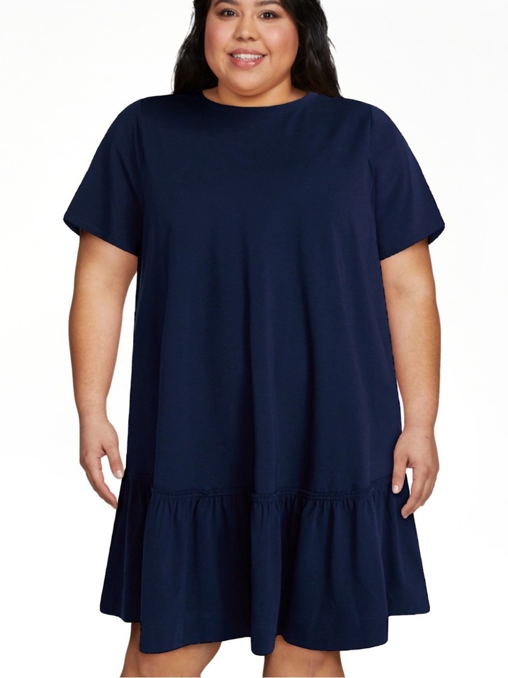 NWT 4X Terra and sky navy blue shirt dress B13